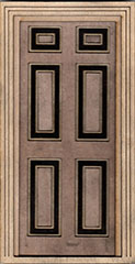 D011F 1:12 Six Panel External Door & architraves