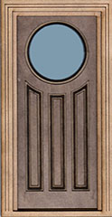 D017F 1:12 Round Pane Glazed External Door & arc...