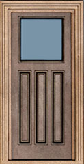 D018F 1:12 Square Pane Glazed External Door & ar...