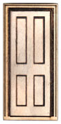 D100 1:24 Four Panel Internal Door & Frame