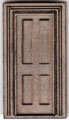 D200 1:48 Four Panel Internal Door & Frame