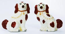 ORN003 - 1:12 pair of Staffordshire dogs